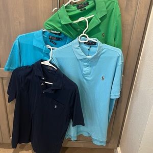 Lot of 4 polos shortsleeve shirts mens size Medium